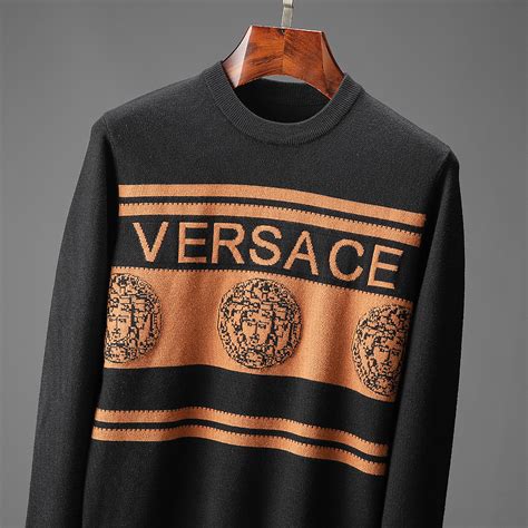 fake versace black and red sweater|vintage versace sweater.